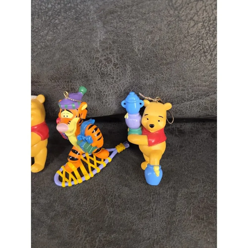 Vintage Disney Winnie the Pooh Tigger Grolier Christmas Ornaments Set of 3 PVC